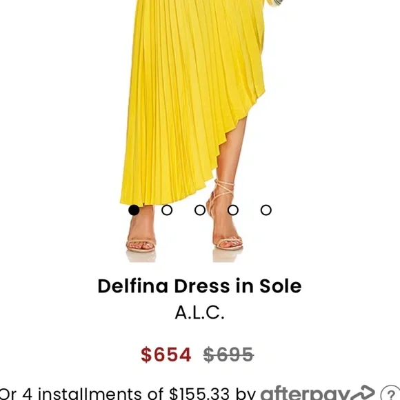 A.L.C. Yellow One-Shoulder Dress - Picture 3 of 3